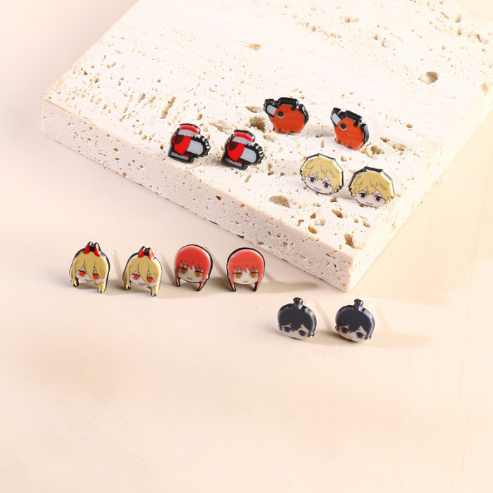 wholesale Anime peripheral characters PVC stud earrings JDC-ES-XMeng001