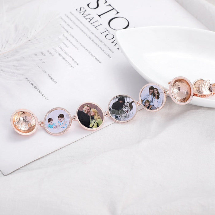 Wholesale Multi layer picture box that can be opened, photo pendant, new hollowed out wing folding necklace accessory