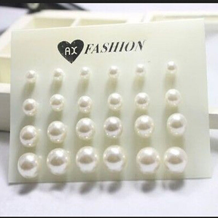 Wholesale Imitation Pearl Jewelry Round Mixed Color Earrings Manufacturer