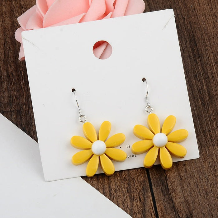 Wholesale Earrings Resin Daisy Flowers JDC-ES-XLL003