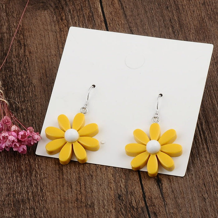 Wholesale Earrings Resin Daisy Flowers JDC-ES-XLL003