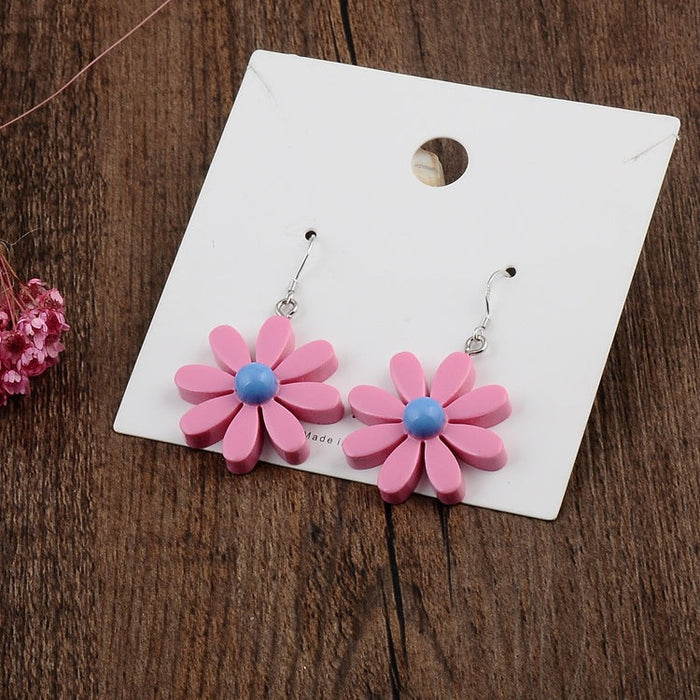 Wholesale Earrings Resin Daisy Flowers JDC-ES-XLL003