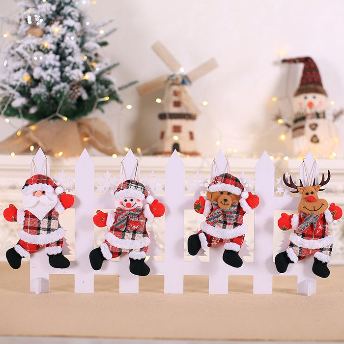 Wholesale Christmas decorations Christmas tree accessories Christmas fabric small doll pendant dancing old snowman doll