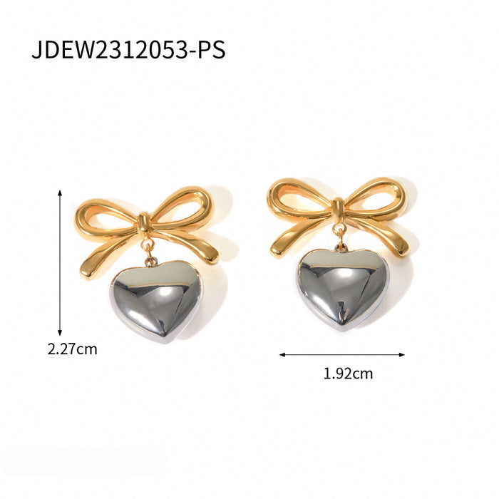 Wholesale 18K Gold Stainless Steel Love Pendant Earrings JDC-ES-JD129