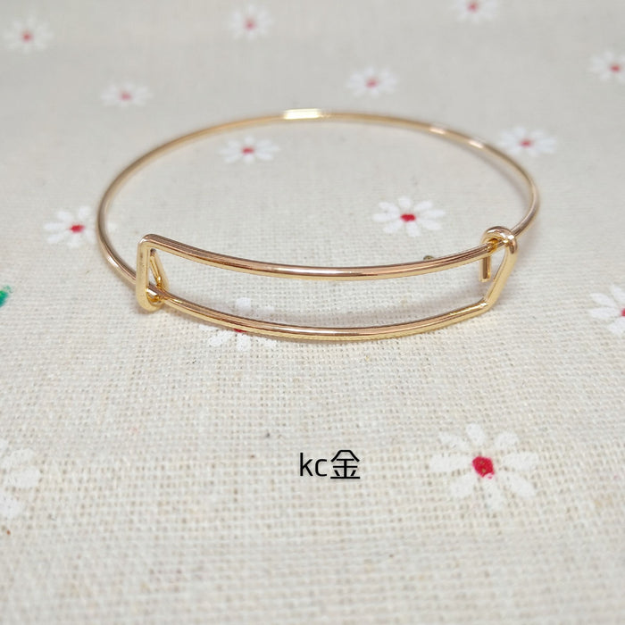 Wholesale Push pull Bracelet DIY Adjustable Bracelet Steel Wire Gold Plated Popular Jewelry Wholesale