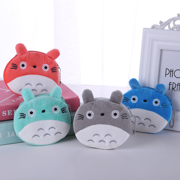 Wholesale Cute Animal Wallet Cartoon Plush Storage Card Bag Children's Handheld Key Bag JDC-WT-RC002