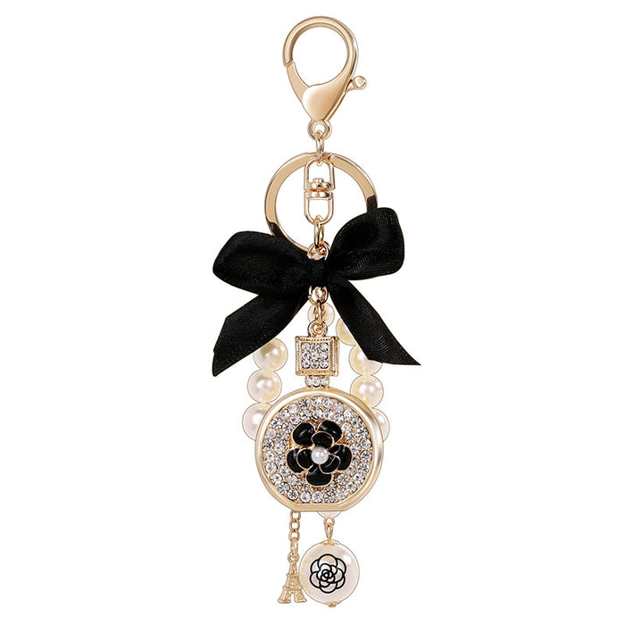 Wholesale Diamond Perfume Bottle Bow Keychain JDC-KC-CH113