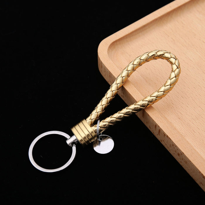 Wholesale Leather Woven Keychains, Car Accessories, Couple Bags, Accessories JDC-KC-BD006