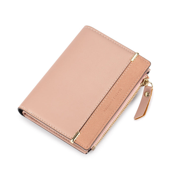 Wholesale Two Fold Short Frosted Pu Wallet JDC-WT-TLA004