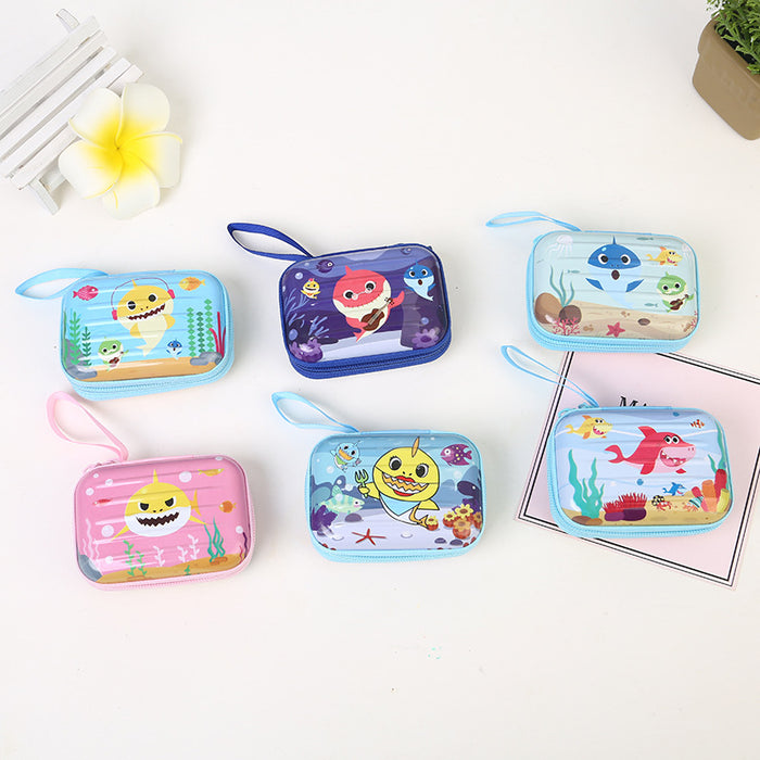 Wholesale Jewelry Accessories Tinplate Storage Bag Rectangular Student Portable Zipper Bag Cartoon Children's Coin Bag Storage Box