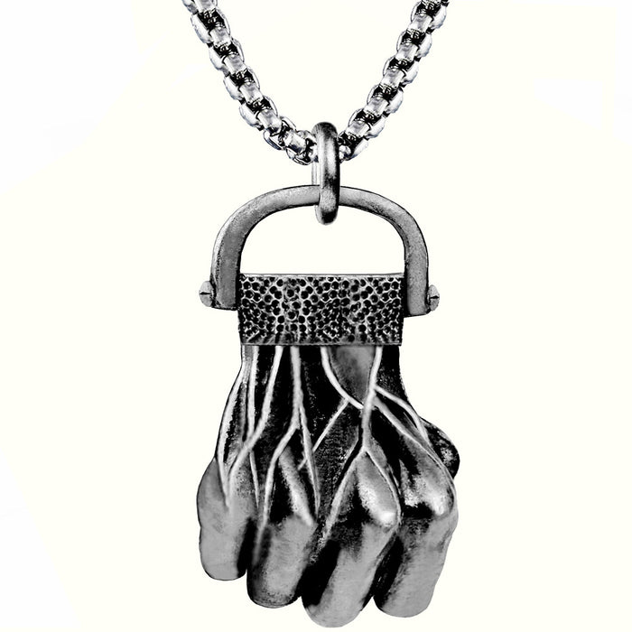 Wholesale Fist Pendant Stainless Steel Men's Necklace JDC-NE-ChengHan022