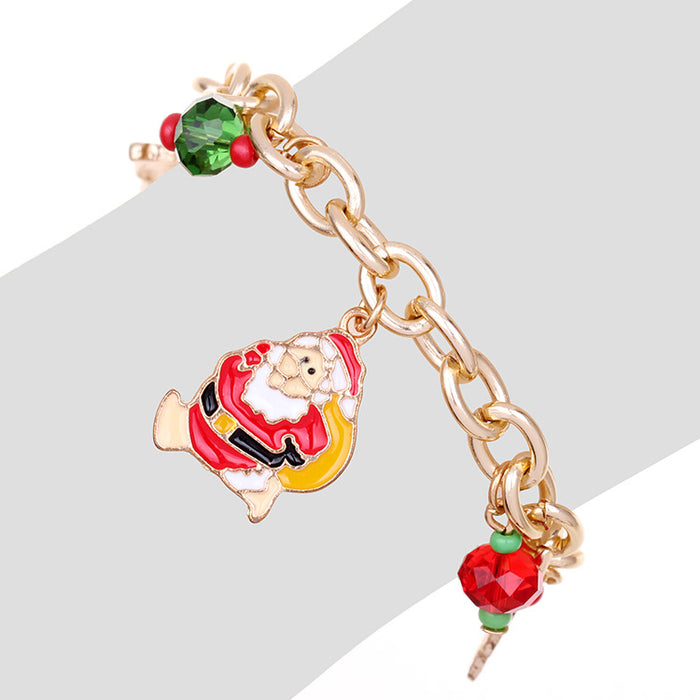Wholesale  Bracelet Alloy Oil Drop Christmas Tree Elk Bracelet