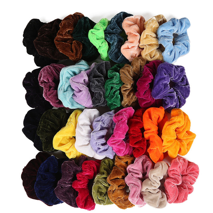 Wholesale 30pcsThick Velvet Hair Scrunchies JDC-HS-Heqin006