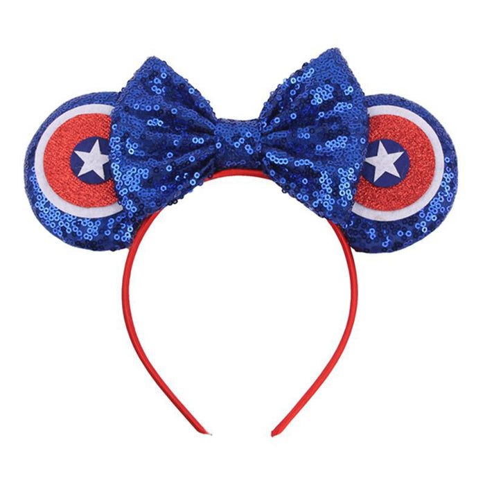 Wholesale Independence Day Sequin Bow Fabric Headband JDC-HD-ZheZ005