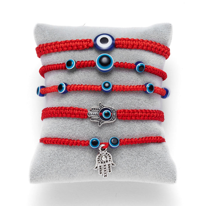 Wholesale  Blue Eye Evil Eye Red String Bracelet Versatile  Geometric Elements