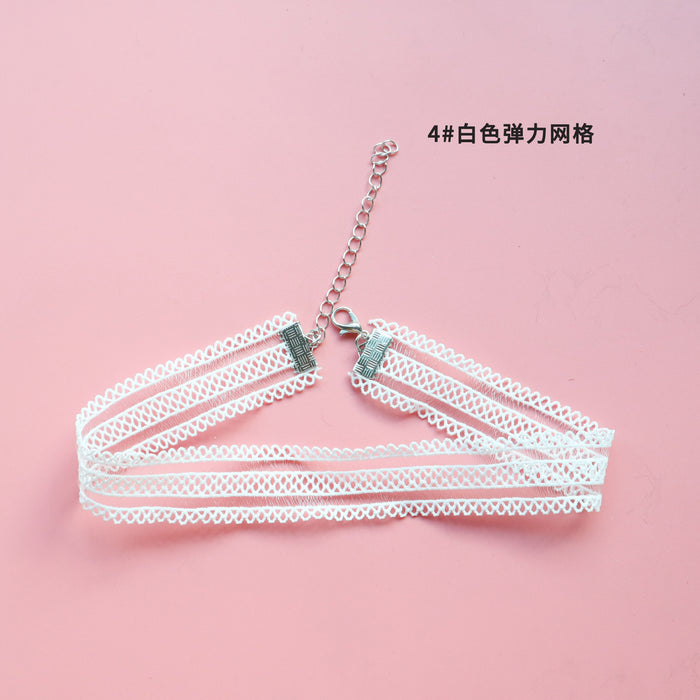 Wholesale Simple necklace, temperament, neckband accessories, floral lace, collarbone chain