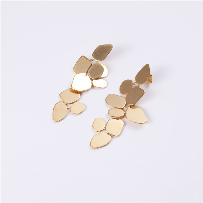 Wholesale Detachable earrings with simple design and long irregular geometric earrings