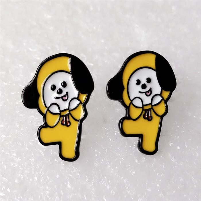 Wholesale Earring Alloy Cute Cartoon Bear Rabbit Robot (M) JDC-ES-SYM005