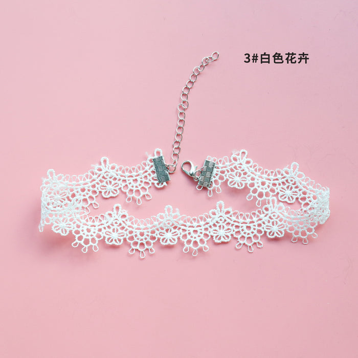 Wholesale Simple necklace, temperament, neckband accessories, floral lace, collarbone chain
