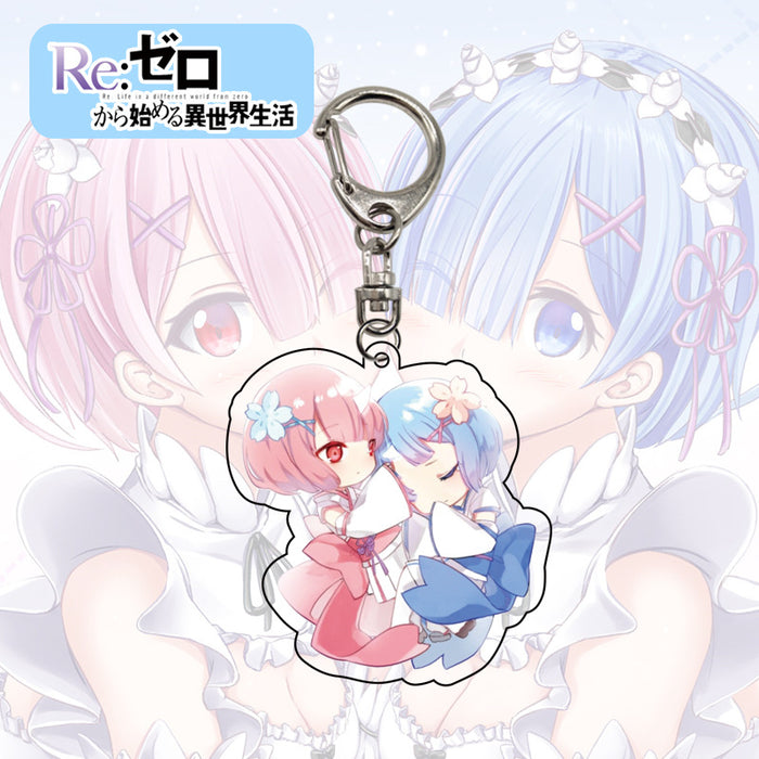 Wholesale Transparent keychain acrylic pendant