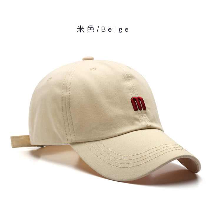 Wholesale M Letter Embroidery Versatile Soft Top Visor Baseball Cap JDC-FH-TuL044