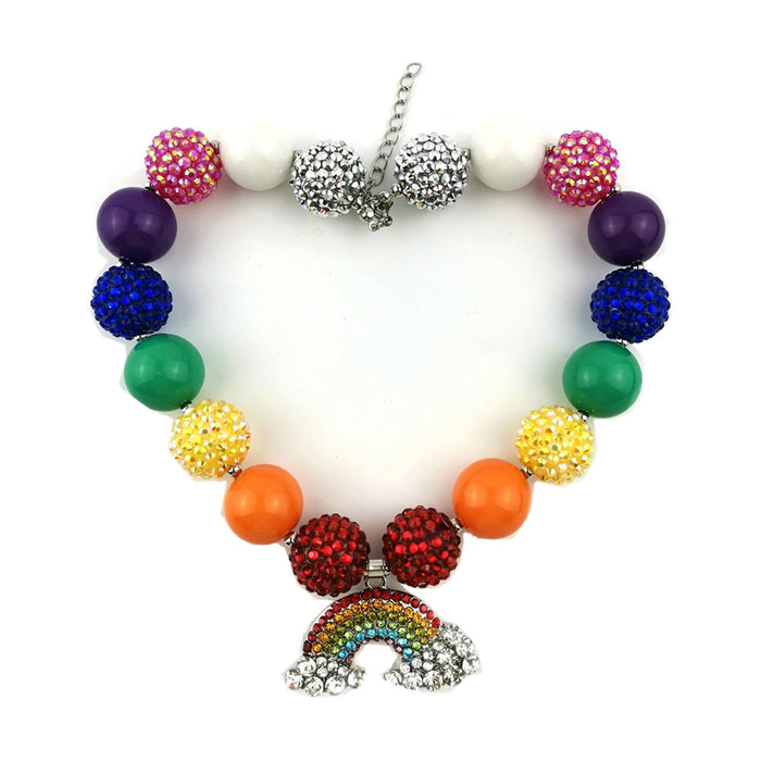 Wholesale Alloy Rainbow Beaded Necklace JDC-NE-ShengXi005