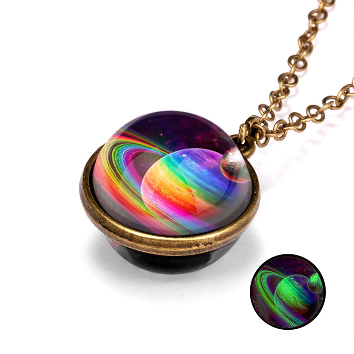 Wholesale Galaxy Nebula Cosmic Pendant Necklace Creative Cosmic Star Necklace