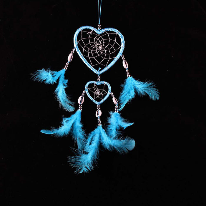 Wholesale Heart Indian Style Dreamcatcher Wall Decor Iron Pink