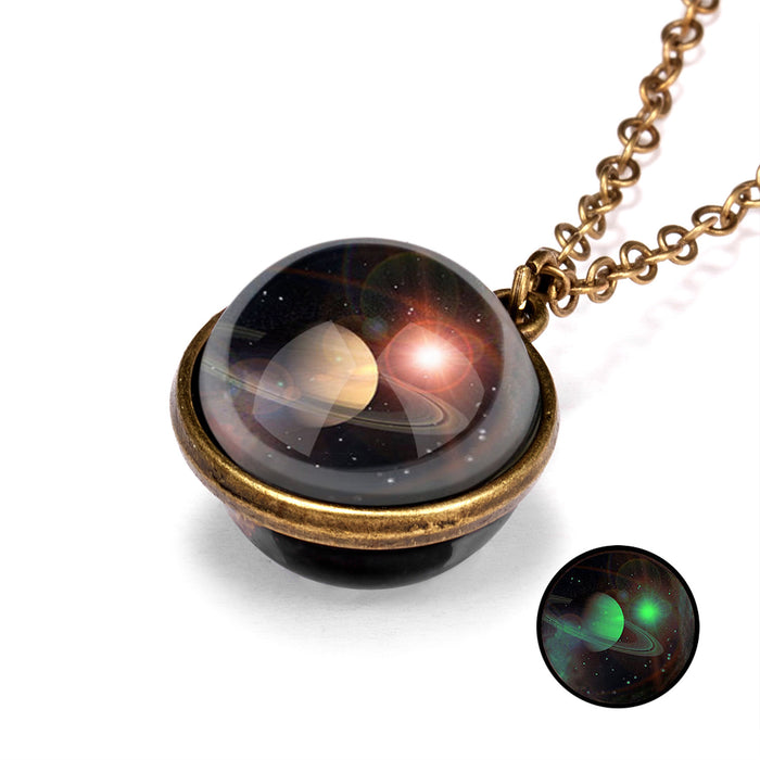 Wholesale Galaxy Nebula Cosmic Pendant Necklace Creative Cosmic Star Necklace