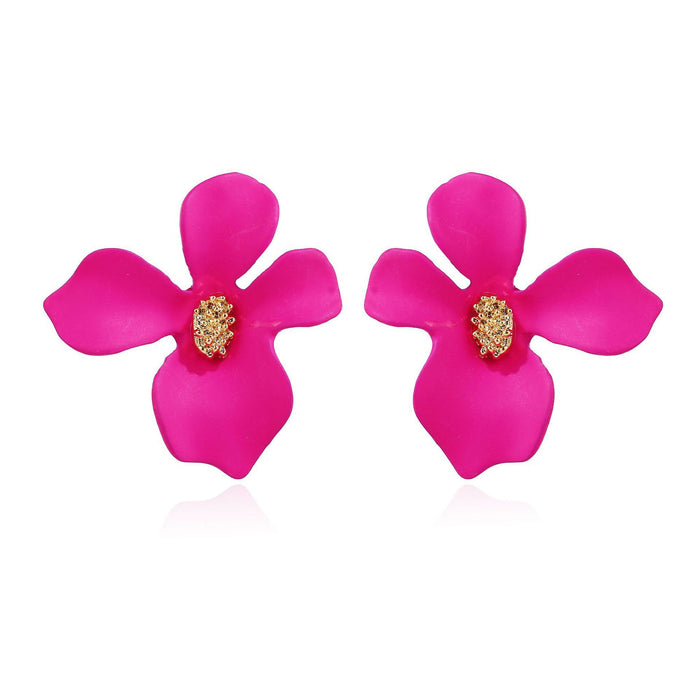 Wholesale Alloy Small Fresh Petals Earrings JDC-ES-Hem002