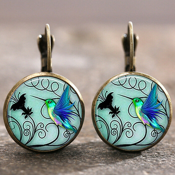 Wholesale Time Stone Pendant Moon Angel Earrings DIY Alloy Earrings Earrings Buckle