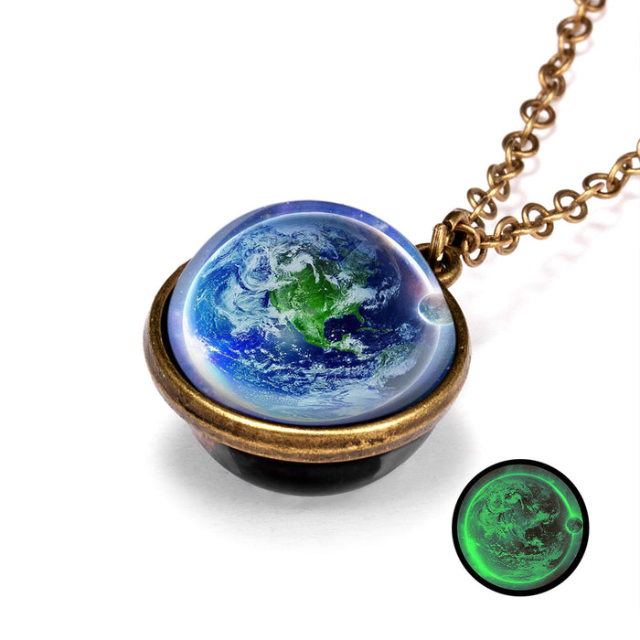 Wholesale Galaxy Nebula Cosmic Pendant Necklace Creative Cosmic Star Necklace