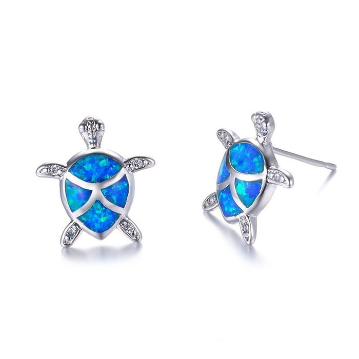 Wholesale Alloy Opal Turtle Earrings JDC-ES- BaoS001