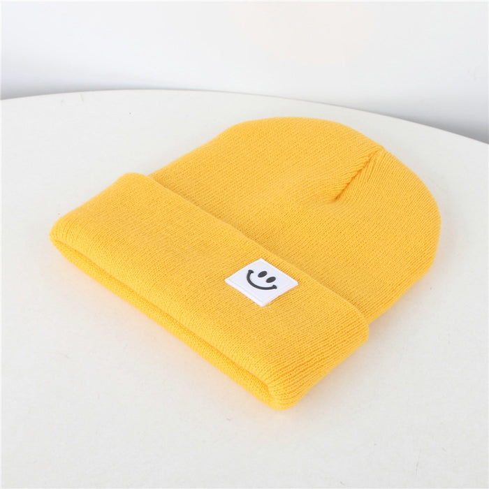 Wholesale Baby hat label sleeve yarn hat cartoon knitted hat
