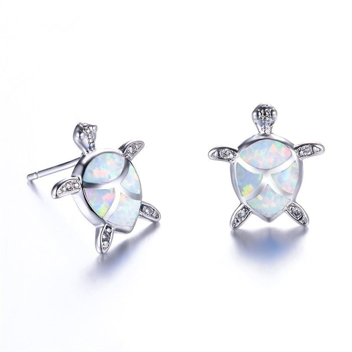 Wholesale Alloy Opal Turtle Earrings JDC-ES- BaoS001