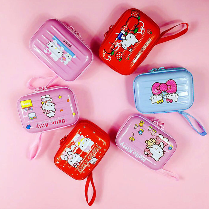 Wholesale Jewelry Accessories Tinplate Storage Bag Rectangular Student Portable Zipper Bag Cartoon Children's Coin Bag Storage Box