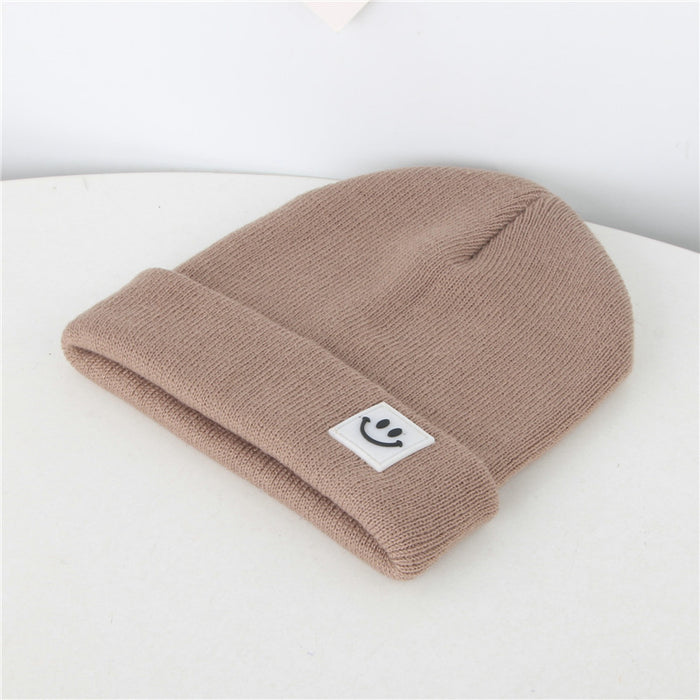 Wholesale Baby hat label sleeve yarn hat cartoon knitted hat