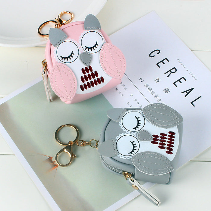 Wholesale PU cute owl zipper coin purse JDC-WT-YouTu006