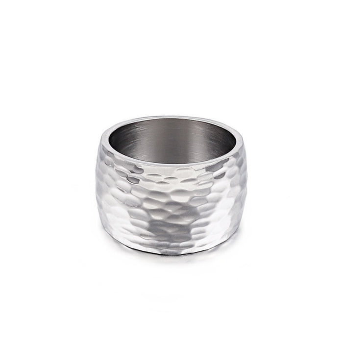 Wholesale Simple Stainless Steel Irregular Pattern Ring
