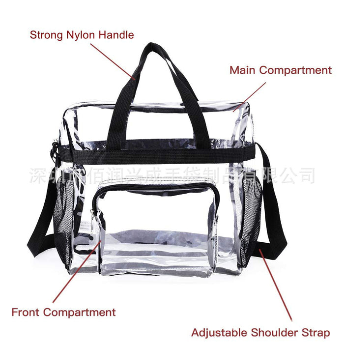 Wholesale Large Capacity PVC Transparent Bags Hand-held Travel Bags JDC-HB-BR001