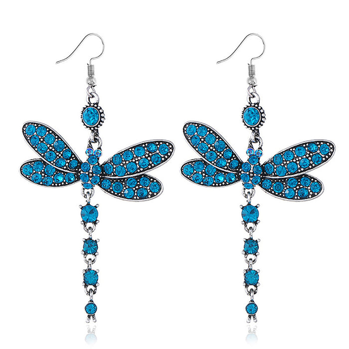 Wholesale Insect Dragonfly Earrings Women's Personalized Animal Dragonfly Pendant Earrings