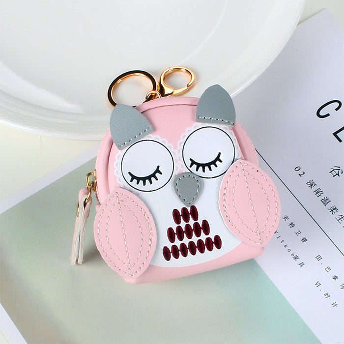 Wholesale PU cute owl zipper coin purse JDC-WT-YouTu006