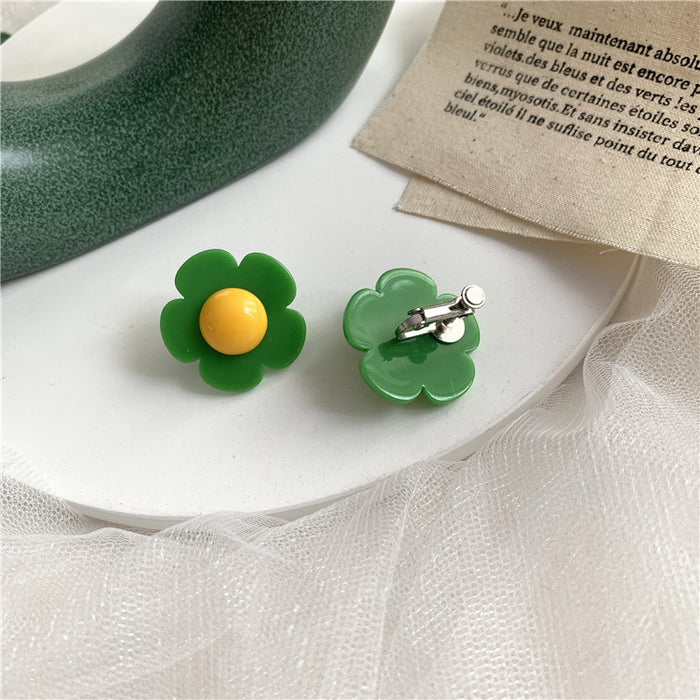 Wholesale Avocado Alloy Paint Ear Clip JDC-ES-ABL010