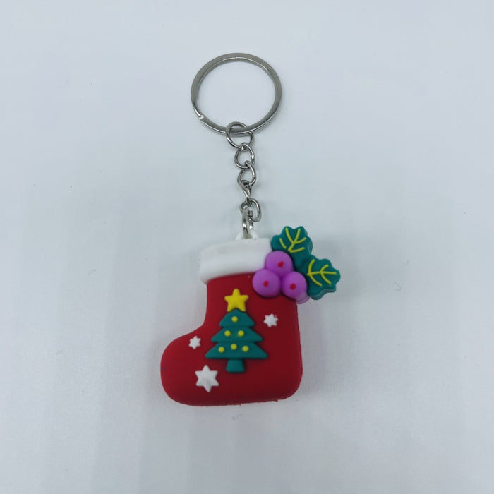 Wholesale PVC Santa Claus Keychain Pendant JDC-KC-ShuYu001