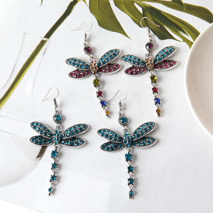 Wholesale Insect Dragonfly Earrings Women's Personalized Animal Dragonfly Pendant Earrings