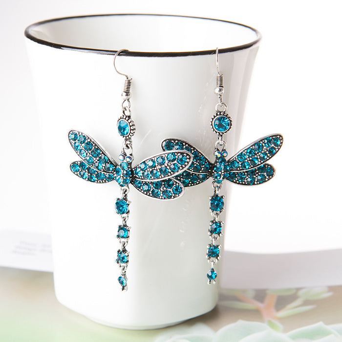 Wholesale Insect Dragonfly Earrings Women's Personalized Animal Dragonfly Pendant Earrings