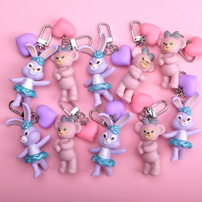 Wholesale Cartoon Cute Bear Resin Keychain JDC-KC-QMou027