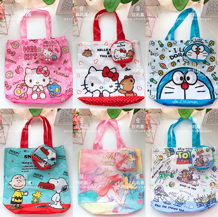 Wholesale Cartoon Large Capacity Eco-Friendly Bag Non-Woven Folding Shopping Bag (S) JDC-HD-OuLJ002