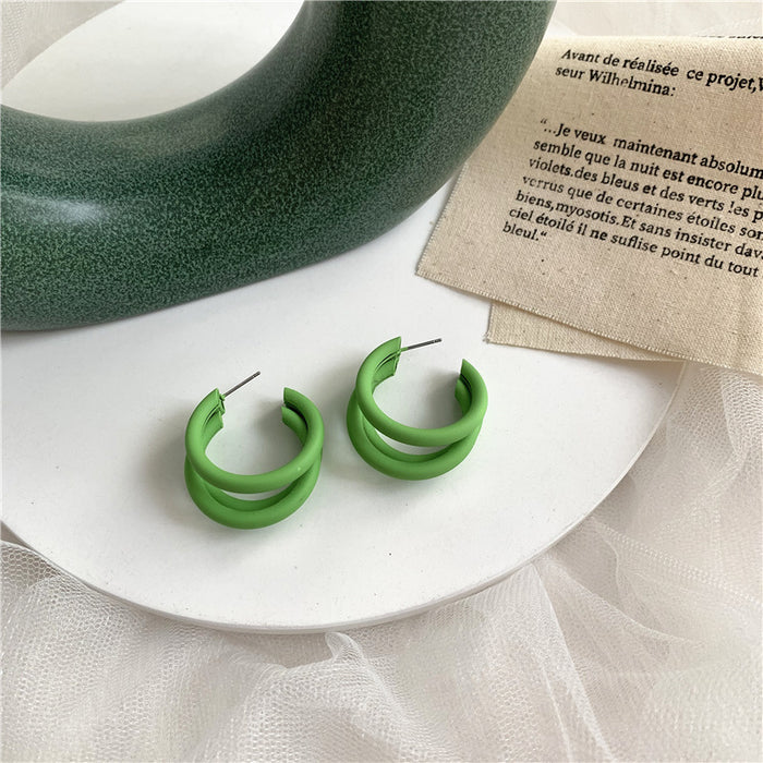 Wholesale Avocado Alloy Paint Ear Clip JDC-ES-ABL010