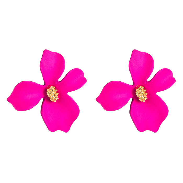 Wholesale Alloy Small Fresh Petals Earrings JDC-ES-Hem002